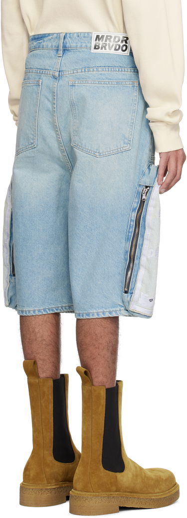 Šortky Who Decides War Who Decides War Side Embroidery Denim Shorts Modrá | 1121020008SS25, 2