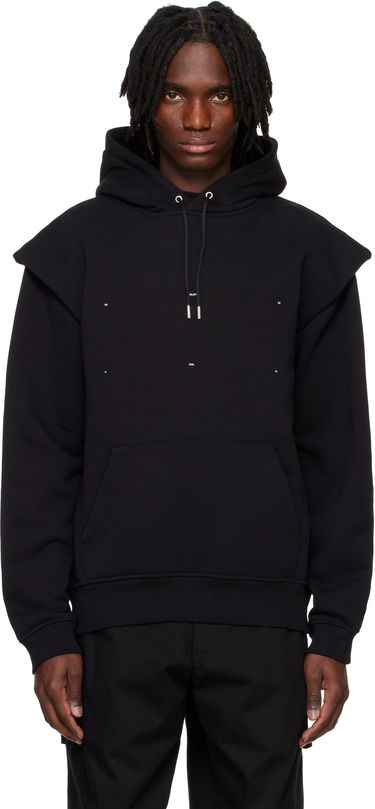 Mikina HELIOT EMIL HELIOT EMIL Outline Logo Hoodie Čierna | PRESS25_M_08_053_BLK01_CO, 0