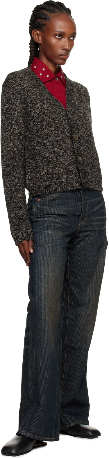Sveter OUR LEGACY Our Legacy Academy Knit Cardigan Šedá | W4253AB, 3