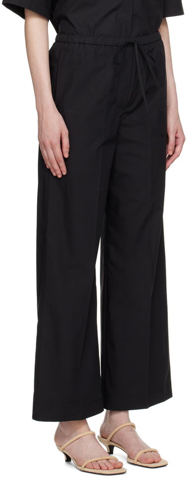 Nohavice TOTEME TOTEME Drawstring Wide Leg Trousers Čierna | 243-WRB1709-FB0217, 1