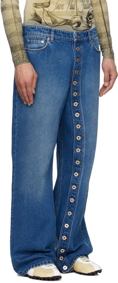 Džínsy Jean Paul Gaultier Jean Paul Gaultier Buttoned Denim Jeans Modrá | 25/34-F-JE175-D013-57, 1