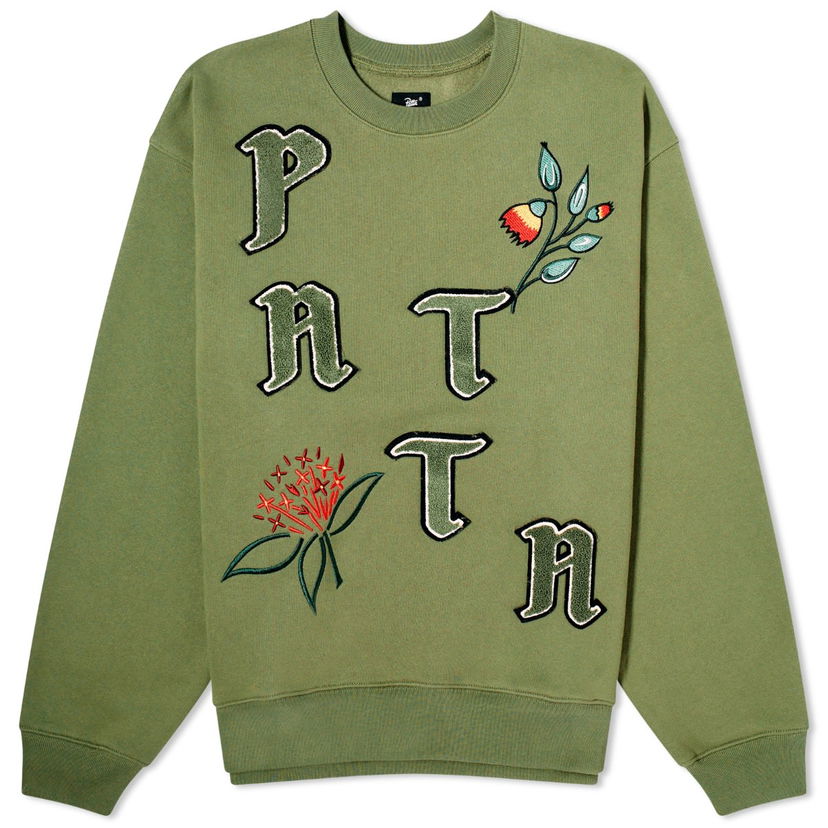 Mikina Patta Flowers Sweatshirt Zelené | POC-SS24-315-0212-122