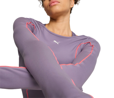 Crop Top Puma Puma CLOUDSPUN Long Sleeve Training Crop Top Fialová | 525775-30, 3