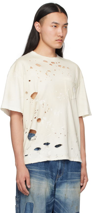 Tričko Neighborhood Neighborhood Savage Crewneck Distressed T-Shirt Biela | 251OKNH-CSM04, 1