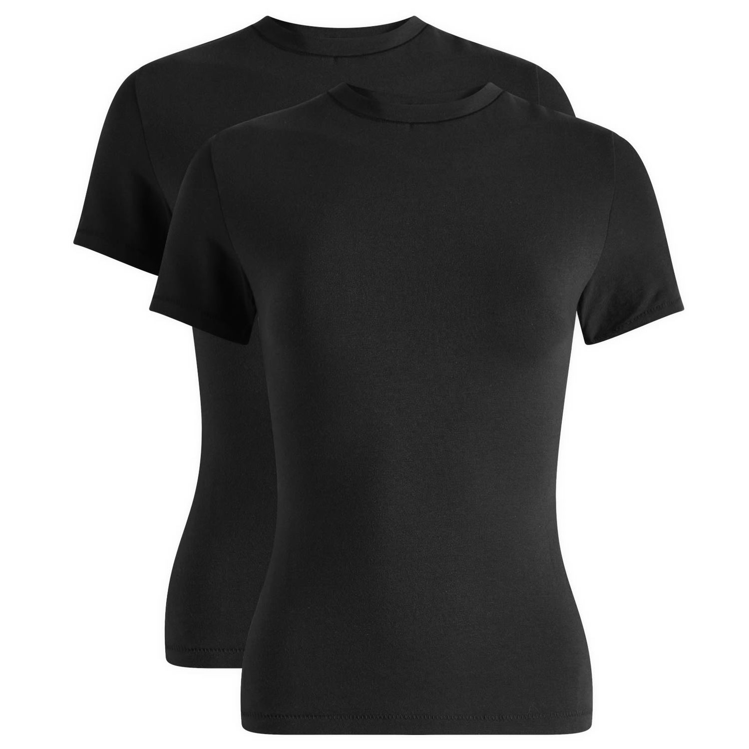 Tričko SKIMS 2 Pack Cotton Jersey T-Shirts Čierna | SS-STT-7240W-SOOT, 0