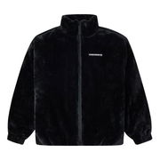 Loose Stand Collar Stay Warm Logo Jacket