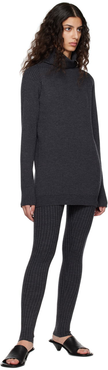 Sveter TOTEME TOTEME Pinched Seam Turtleneck Sweater Šedá | 231-5133-321, 3