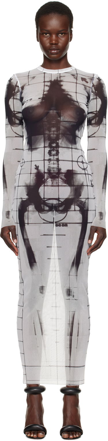 Šaty Jean Paul Gaultier Jean Paul Gaultier 'The Squeletor' Maxi Dress Biela | 25/33-F-RO309-T580-0100, 0
