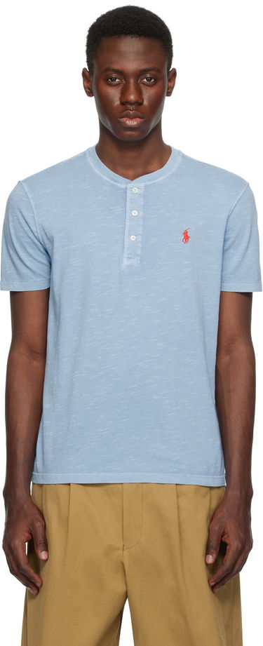 Polo tričko Polo by Ralph Lauren Polo Ralph Lauren Slub Jersey Henley T-Shirt Modrá | 710964485002, 0