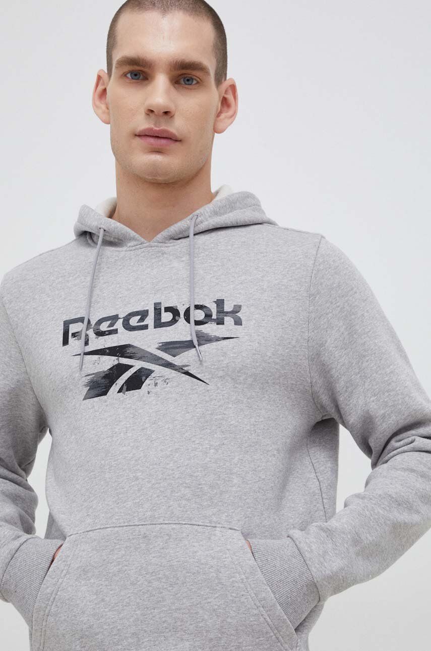 Mikina Reebok Identity Modern Camo Fleece Hoodie Šedá | HS9427, 0
