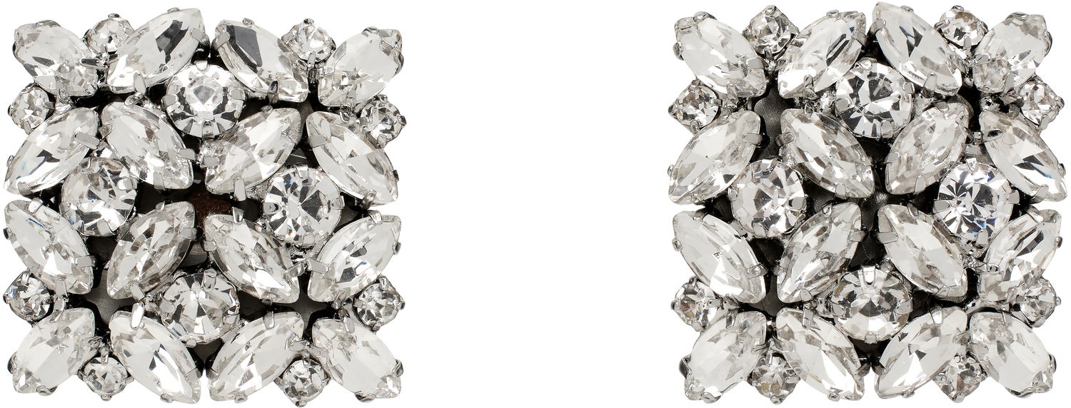 Náušnice VETEMENTS Crystal Clip Earrings Metalická | UA66EA100S, 0
