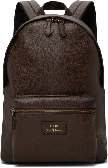 Batoh Polo by Ralph Lauren Ralph Lauren Pebbled Leather Backpack Hnedá | 405962456002, 0