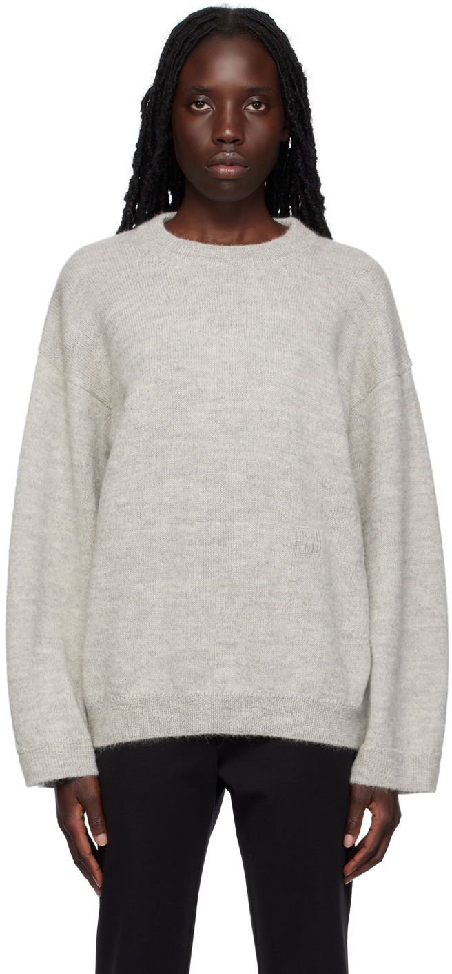 Sveter TOTEME TOTEME Crewneck Sweater Šedá | 233-5571-344, 0