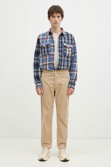 Košeľa Human Made Crazy Check Relaxed Longsleeve Shirt Modrá | HM28SH014, 4