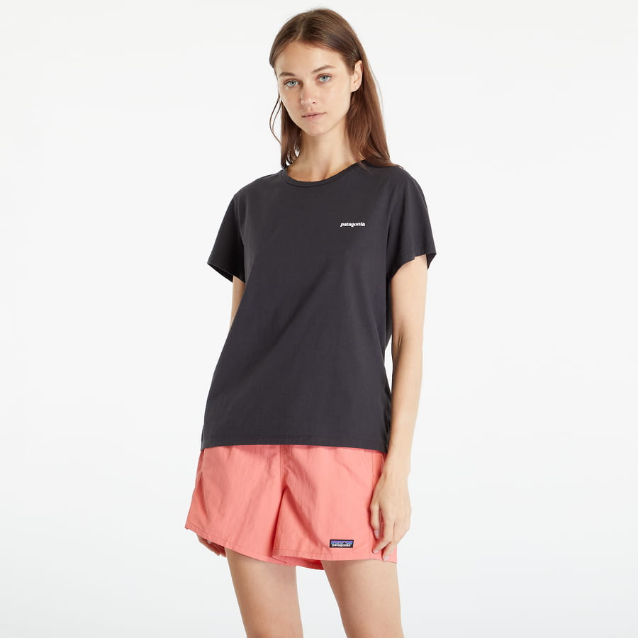 Tričko Patagonia P-6 Mission Organic T-Shirt Čierna | 37560 INBK, 1