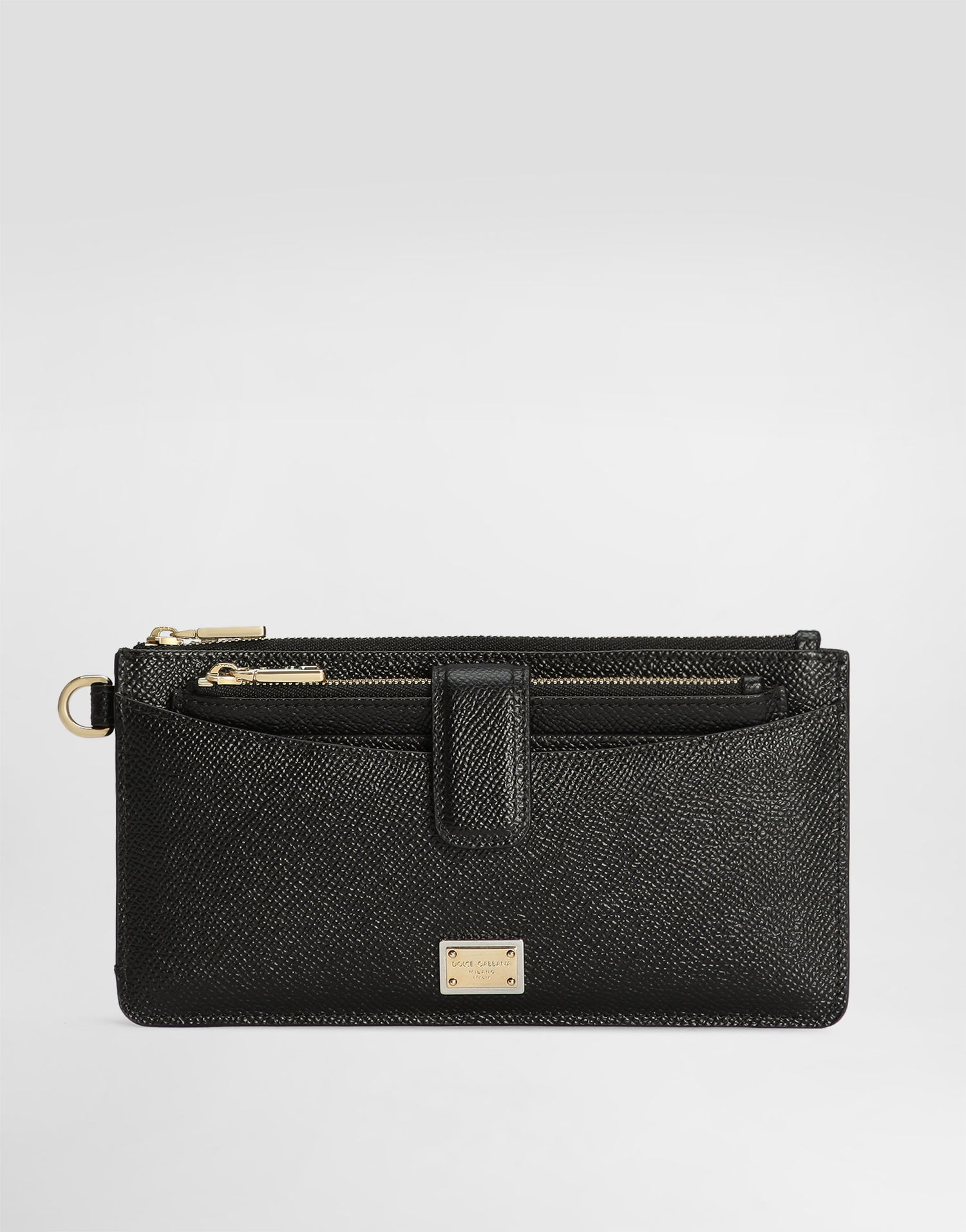 Peňaženka Dolce & Gabbana Dauphine Calfskin Card Holder With Wristlet Čierna | BI3335A100180999, 0