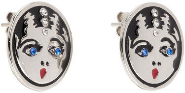 Náušnice Chopova Lowena Chopova Lowena Face Earrings with Crystals Metalická | 6506, 1
