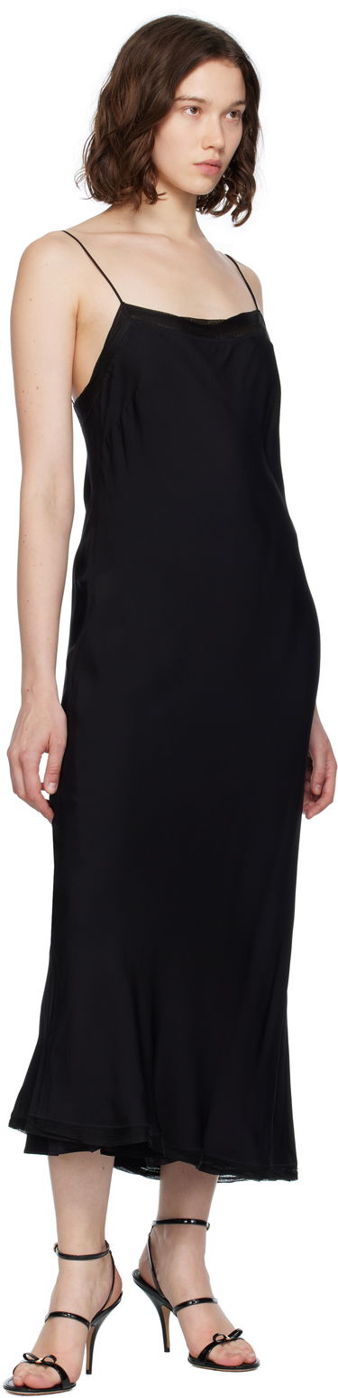 Šaty TOTEME TOTEME Satin Slip Midi Dress Čierna | 252-WRD0186-FB0418, 3