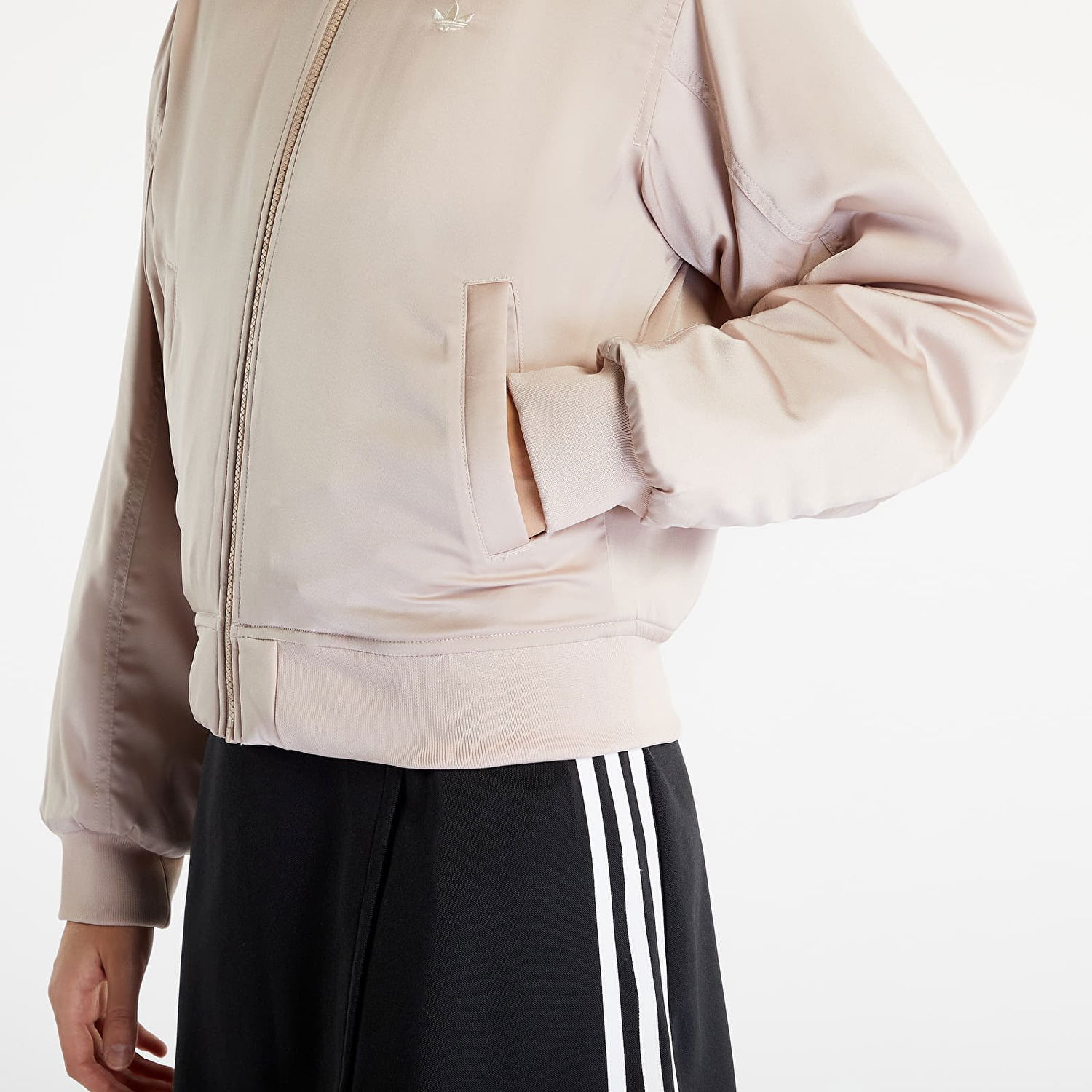 Bomber bunda adidas Originals Premium Essentials Bomber Jacket Béžová | HA7156, 1