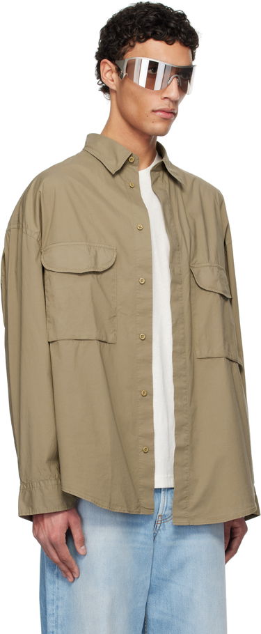 Košeľa Acne Studios Acne Studios Button-Up Shirt Hnedá | BB0608-, 1