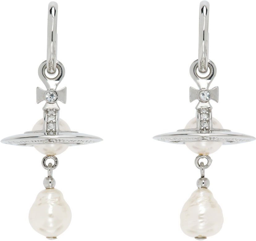 Náušnice Vivienne Westwood Vivienne Westwood Aleksa Pearl Drop Earrings Metalická | 6202016M-02P543-