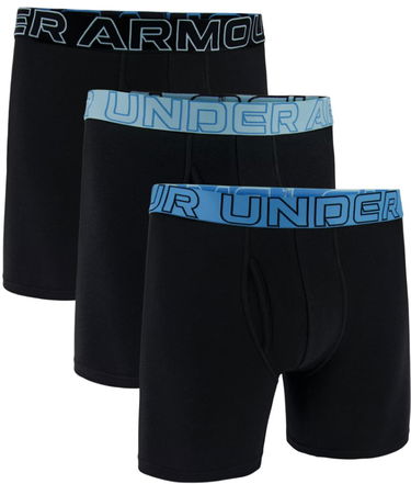 Boxerky Under Armour Performance Cotton 6" Boxer Briefs - 3 Pack Čierna | 1383889-003, 0