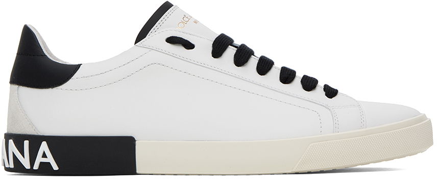 Tenisky a topánky Dolce & Gabbana White Portofino Vintage Sneakers Biela | CS2203AM779, 0
