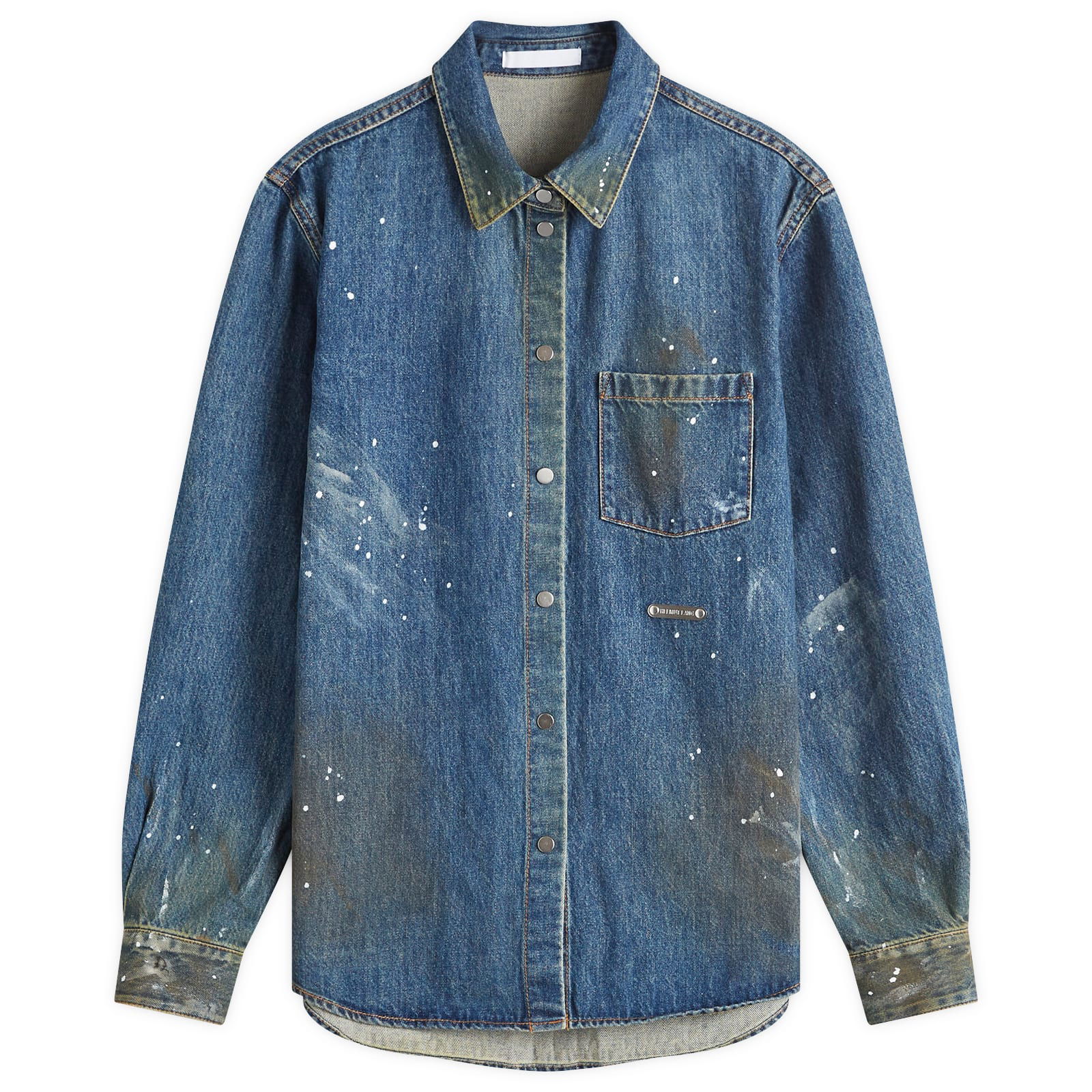 Paint Splattered Denim Shirt