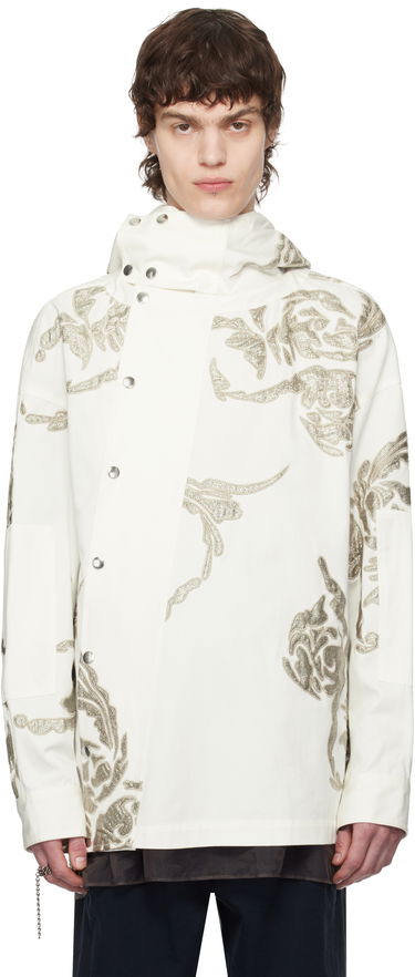Vetrovka Dries Van Noten Dries Van Noten Embroidered Patches Jacket Biela | 251-020753-1473, 0