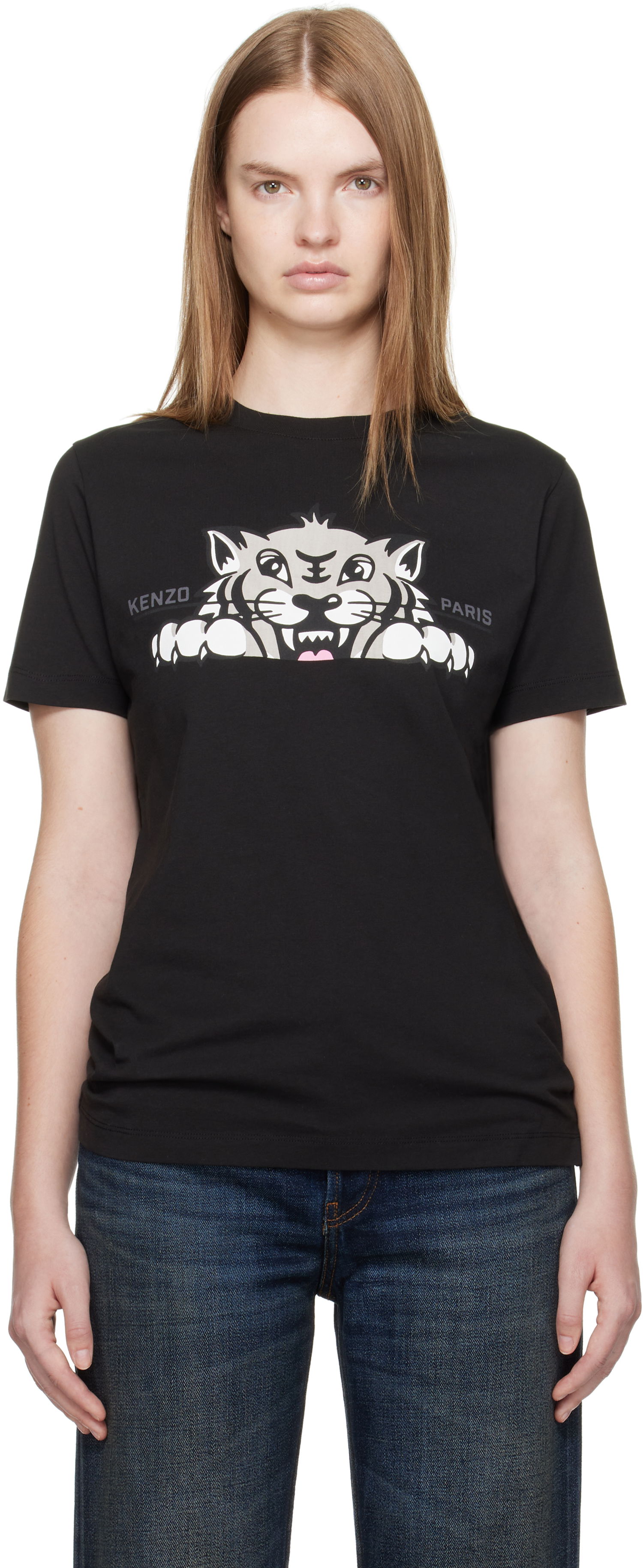 Tričko KENZO Kenzo Paris 'Happy Tiger' T-Shirt Čierna | FF62TS3524SO, 0