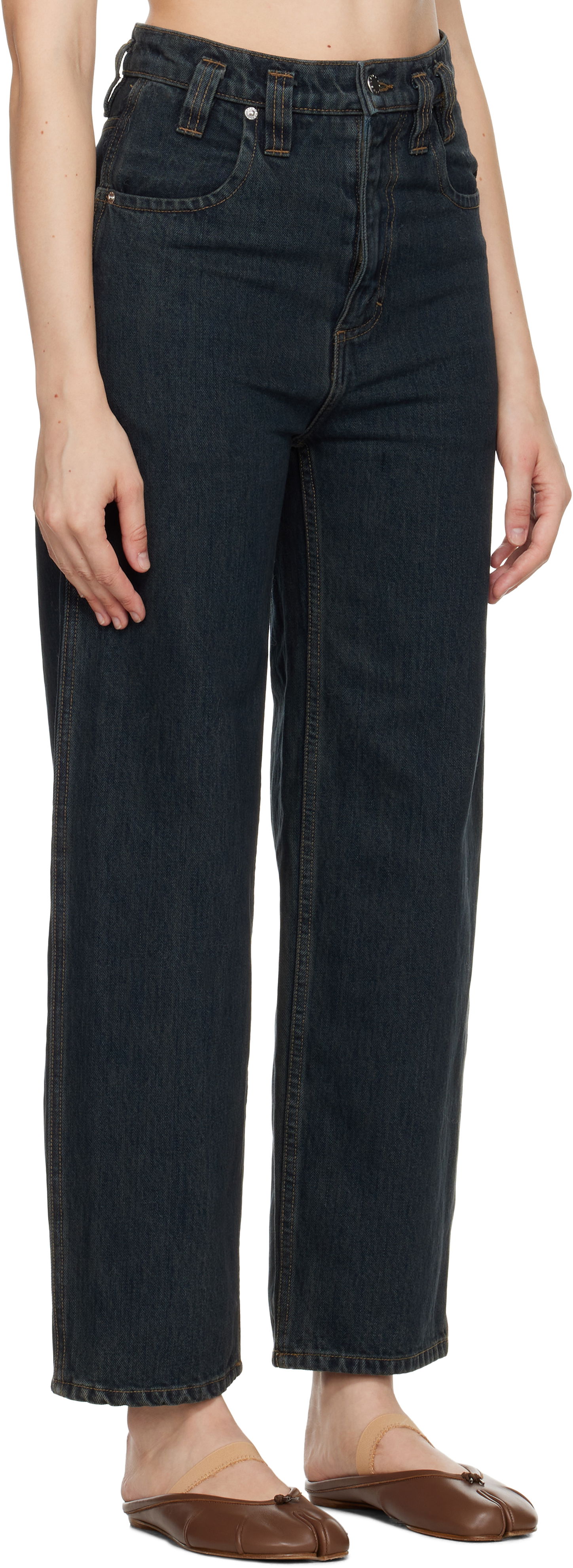 Džínsy Eckhaus Latta Eckhaus Latta Baggy Jeans Modrá | 555-EL-PF25-C -, 1