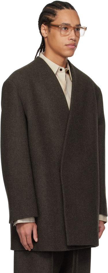 Kabáty Fear of God Fear of God Collarless Coat Hnedá | FGE260-603HCT, 1