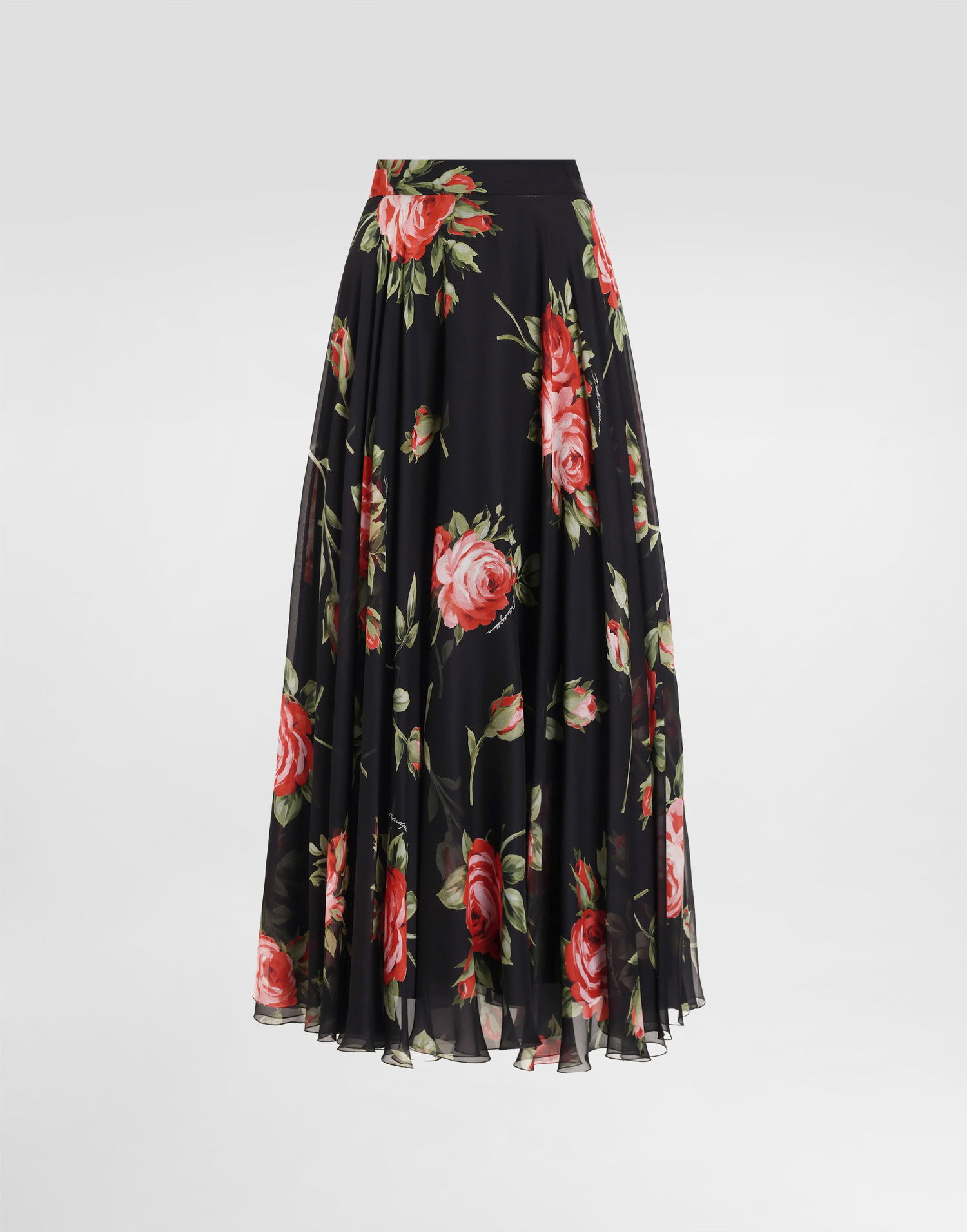 Sukňa Dolce & Gabbana Rose Bouquet-print Chiffon Circle Skirt Rôznofarebný | F4CSOTIS11FHN5ZN, 0