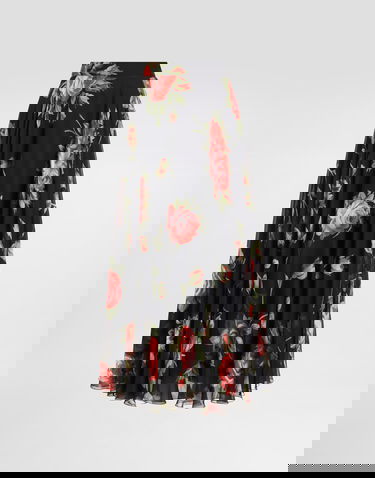 Sukňa Dolce & Gabbana Rose Bouquet-print Chiffon Circle Skirt Rôznofarebný | F4CSOTIS11FHN5ZN, 0