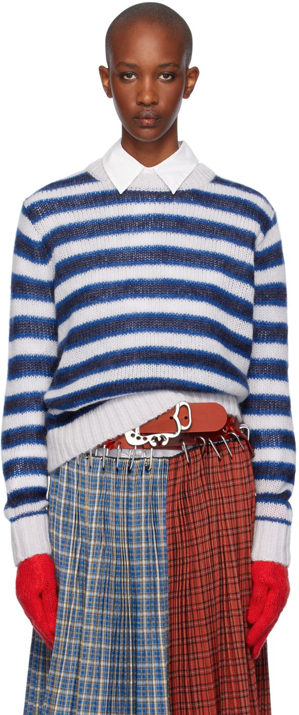 Sveter Charles Jeffrey Loverboy Mohair Gloves Sweater Modrá | 41090402, 0