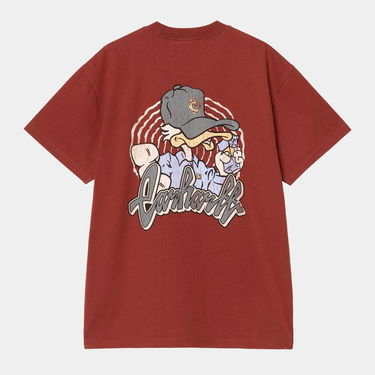 Tričko Carhartt WIP S/S Chedda T-Shirt heavy stone wash Vínová | I035428_9, 1