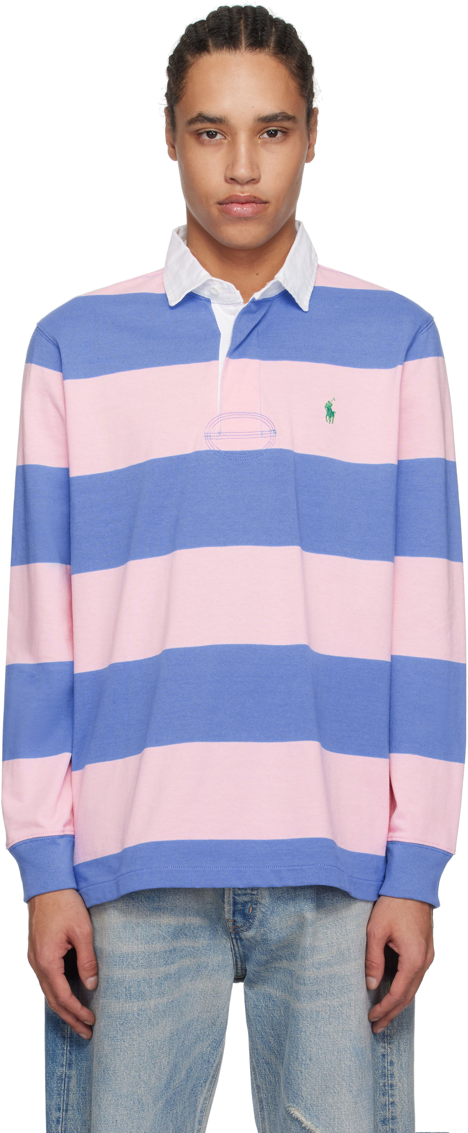 Polo tričko Polo by Ralph Lauren Polo Ralph Lauren 'The Iconic Rugby' Shirt Ružová | 710900566018, 0