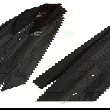 Kabáty Barbour Barbour x GANNI Hooded Wax Coat in Classic Tartan Zelené | LWX1528TN11, 0