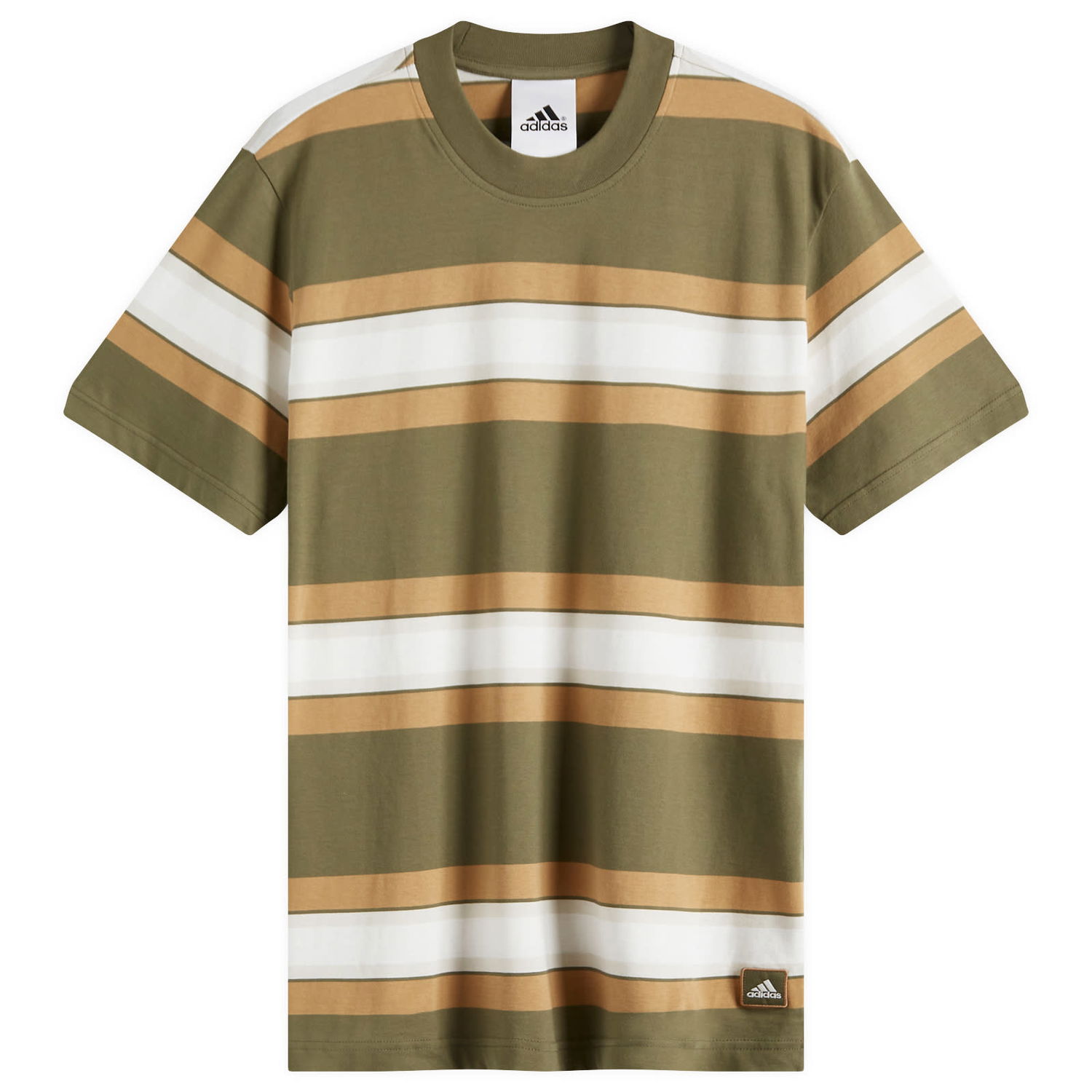 Tričko adidas Originals Men's GRFX Striped T-Shirt, Size Large Zelené | JD5414, 0
