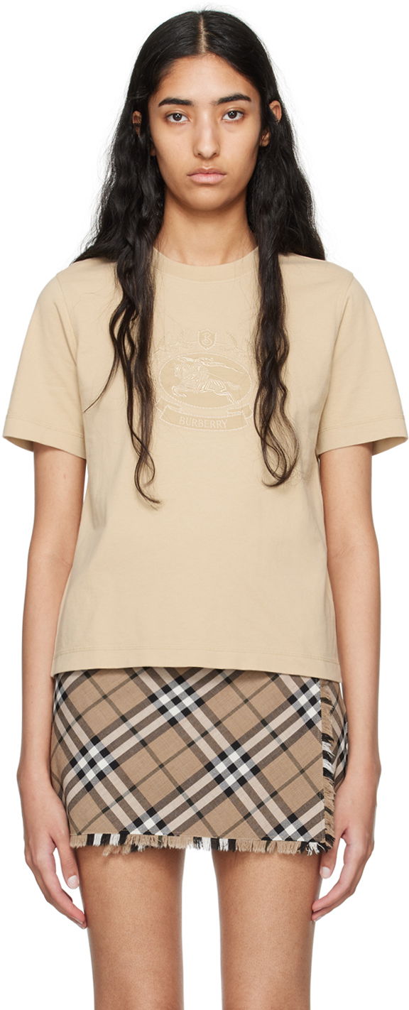 Tričko Burberry EKD Embroidered Logo T-Shirt Béžová | 8093654, 0