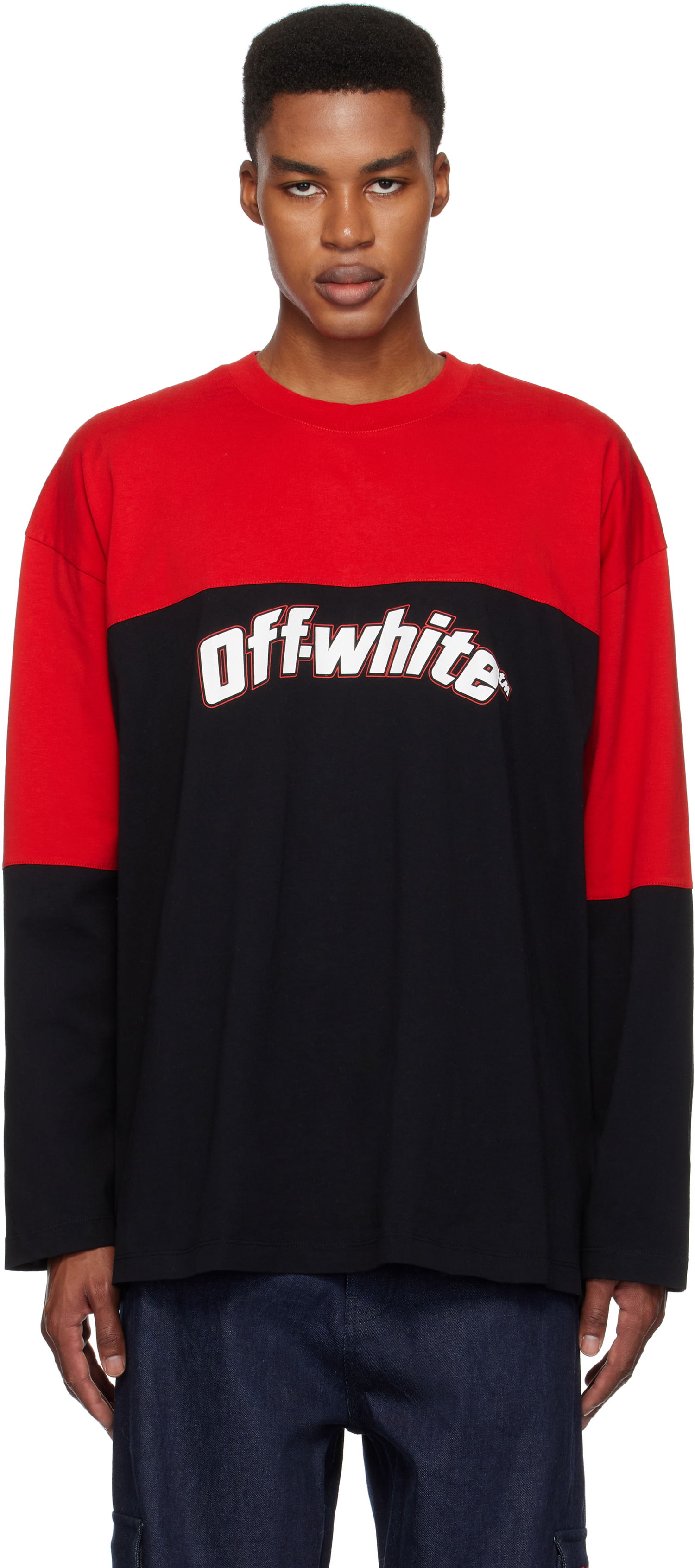 Tričko Off-White Half Arrow Wide T-shirt Čierna | OMAB091F24JER0031001, 0