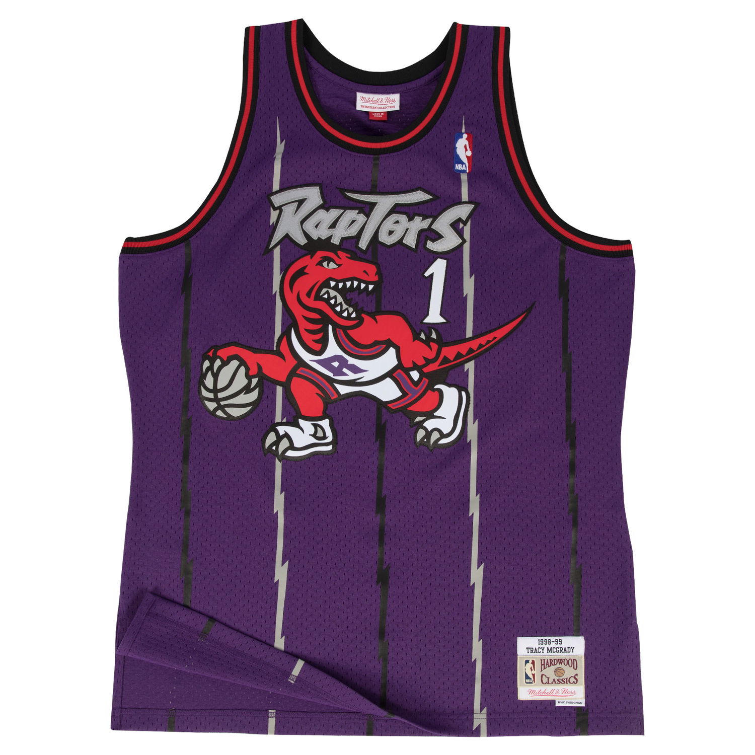 Dres Mitchell & Ness NBA Swingman Jersey Toronto Raptors Tracy McGrady Fialová | SMJYGS18215-TRAPURP98TMC, 0
