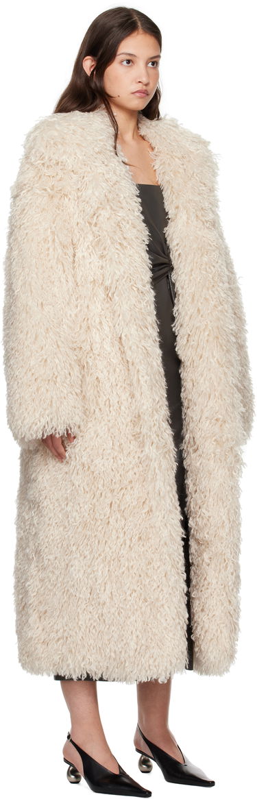Kabáty Nanushka Nanushka Kilah Faux-Fur Long Coat Béžová | NU24FWOW40271, 1