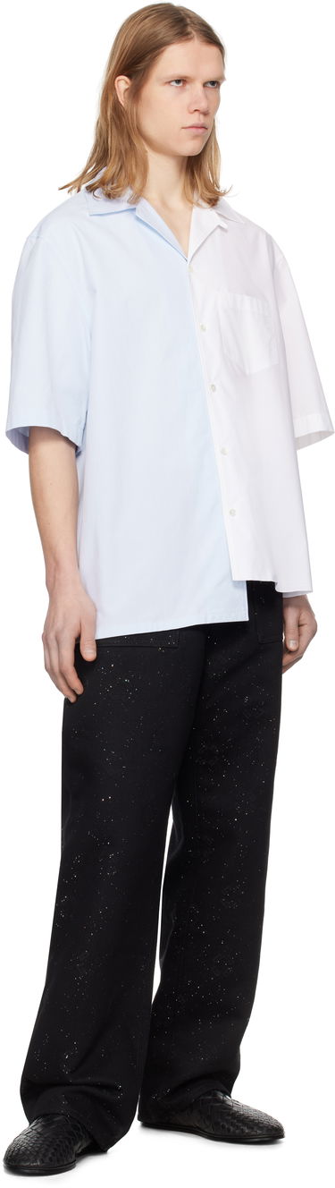 Košeľa LANVIN Lanvin Bicolor Asymmetric Shirt Modrá | RM-SI0014-6043-P25, 3