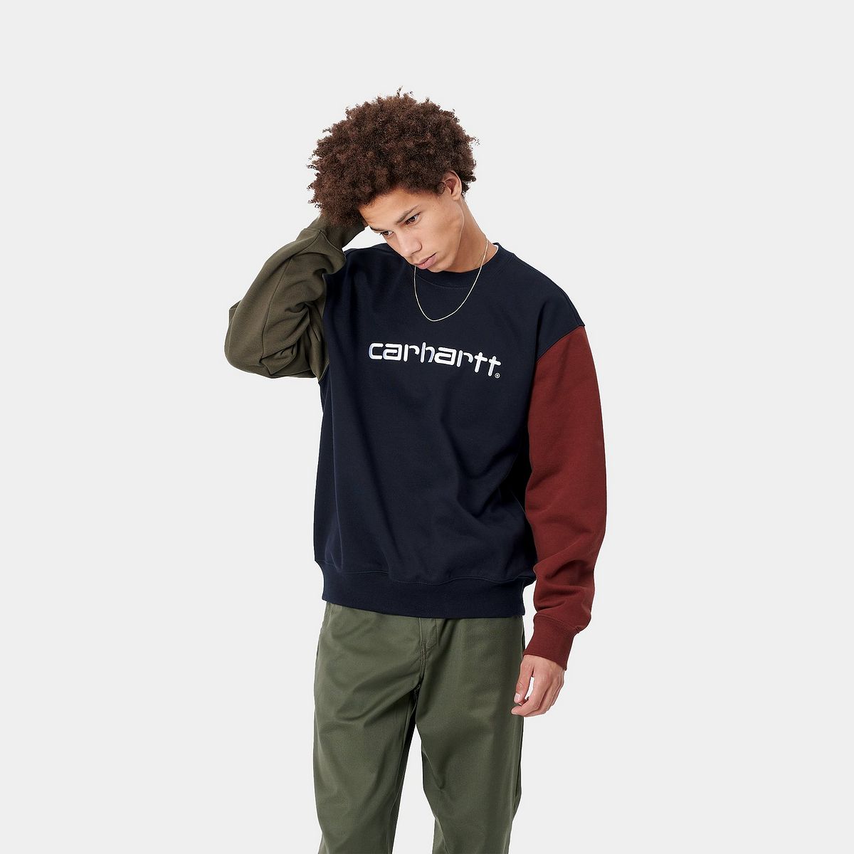 Mikina Carhartt WIP Carhartt WIP Tricol Sweatshirt Navy | I028274_12, 0