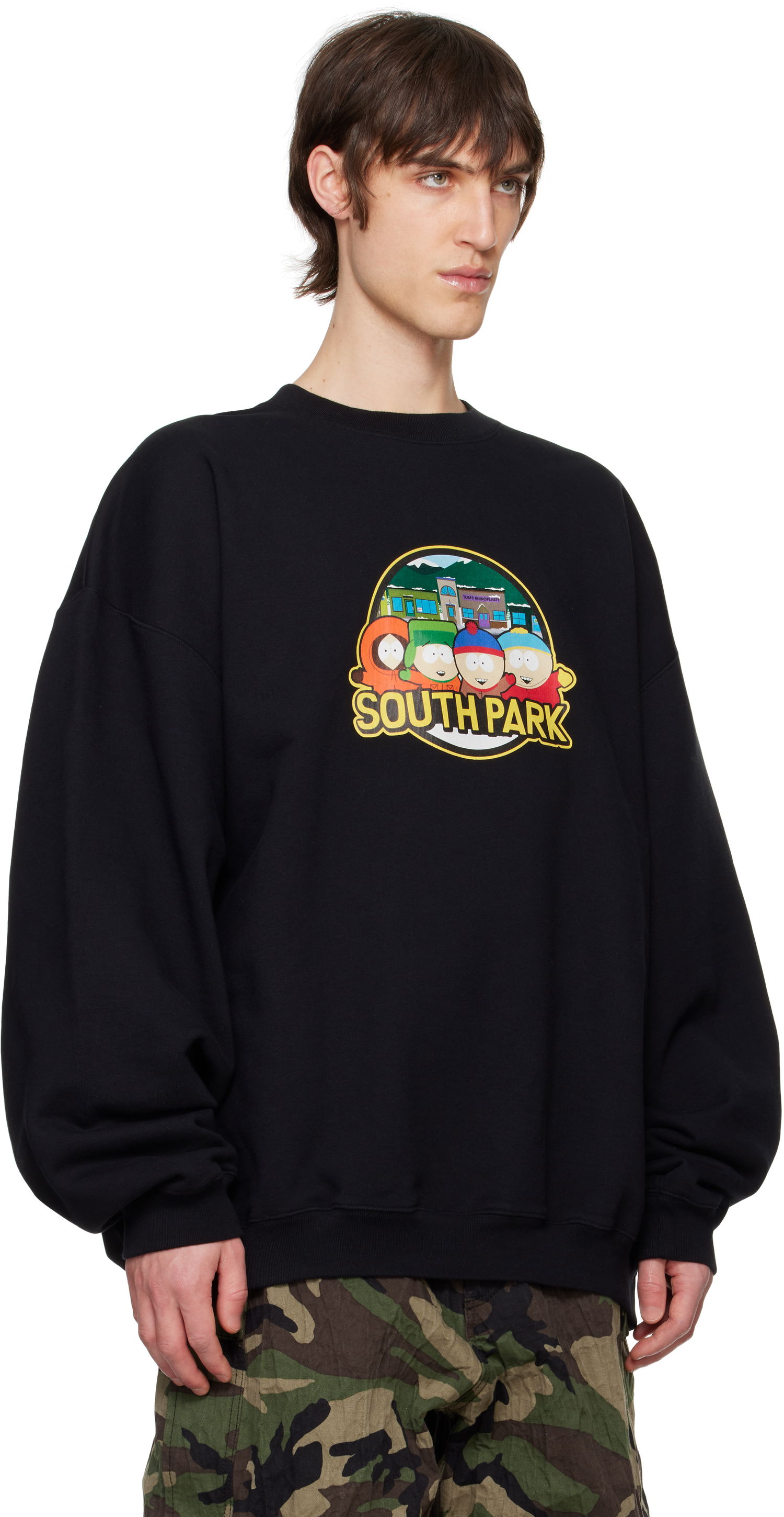 Mikina VETEMENTS Vetements Runway 'South Park' Oversized Sweatshirt Čierna | UA66CW610B, 1