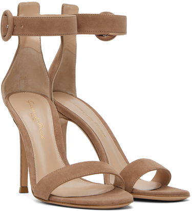 Tenisky a topánky Gianvito Rossi Portofino Suede Heeled Sandals Béžová | G61096.15RIC.CAM, 3