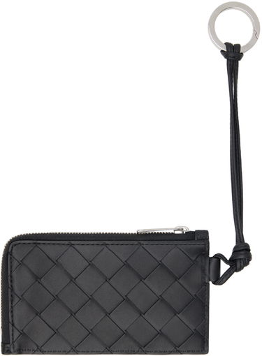 Peňaženka Bottega Veneta Intrecciato L-Zippered Leather Card Holder Šedá | 775544VCPQ3, 1