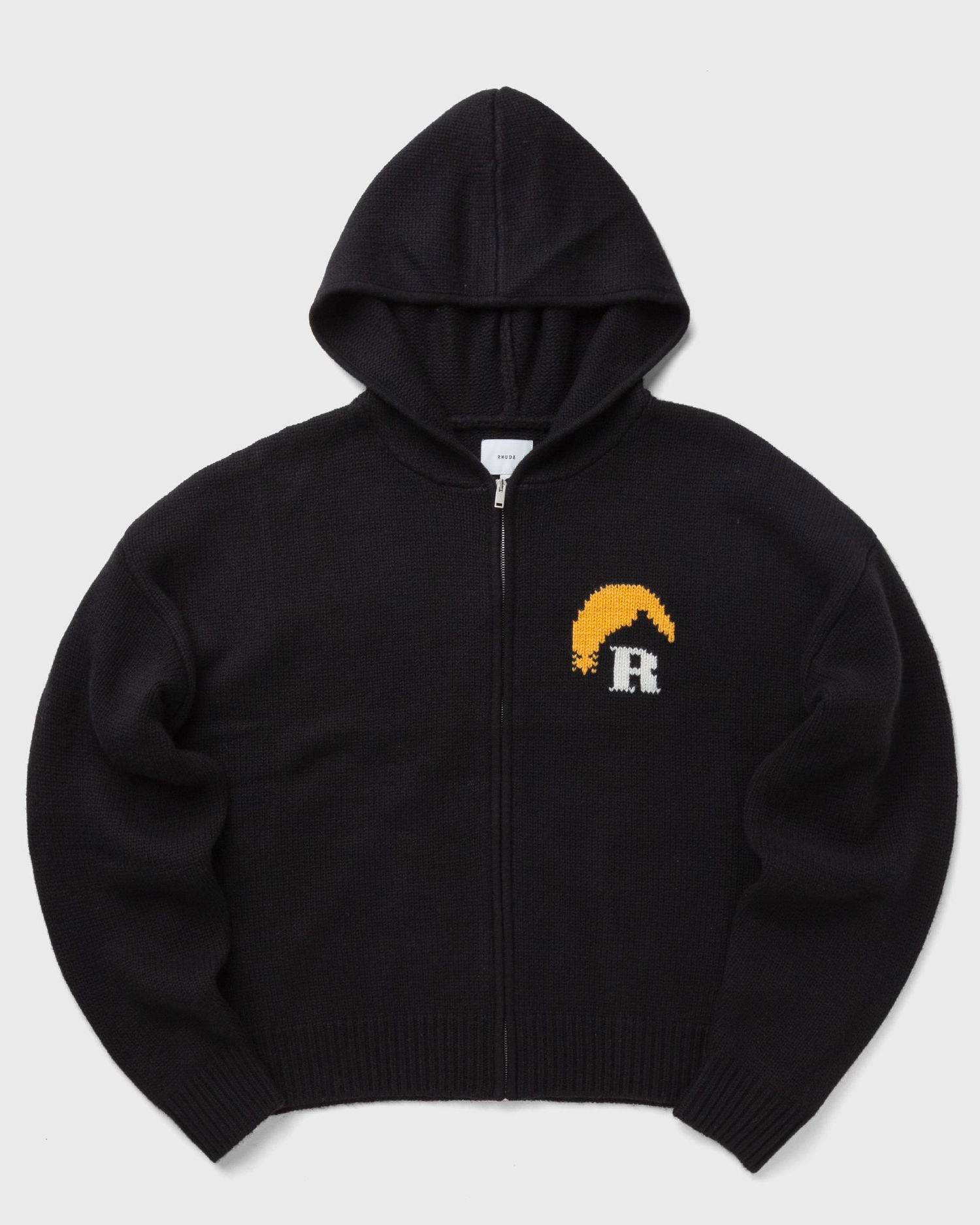 Mikina Rhude MOONLIGHT KNIT ZIP-UP HOODIE Čierna | RHPF24HO018672322, 0