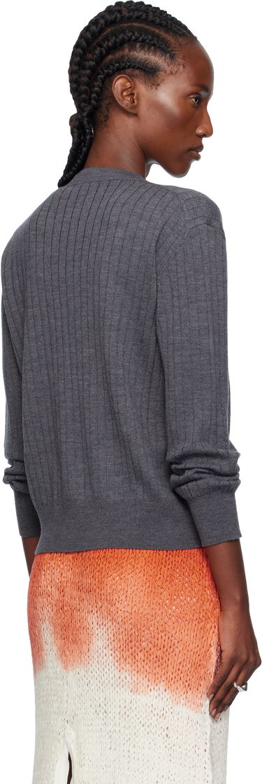 Sveter Bottega Veneta Bottega Veneta Wool Rib Knit Cardigan Šedá | 835337 V5L70, 2